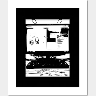 Computer black and white design Posters and Art